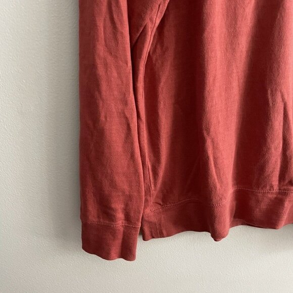 Banana Republic Factory Men M Orange 100% Cotton 1/4 Button Pullover Sweater - Picture 2 of 7